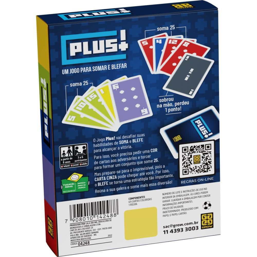 Jogo de Cartas Plus - Desafie suas Habilidades - TK Shopping