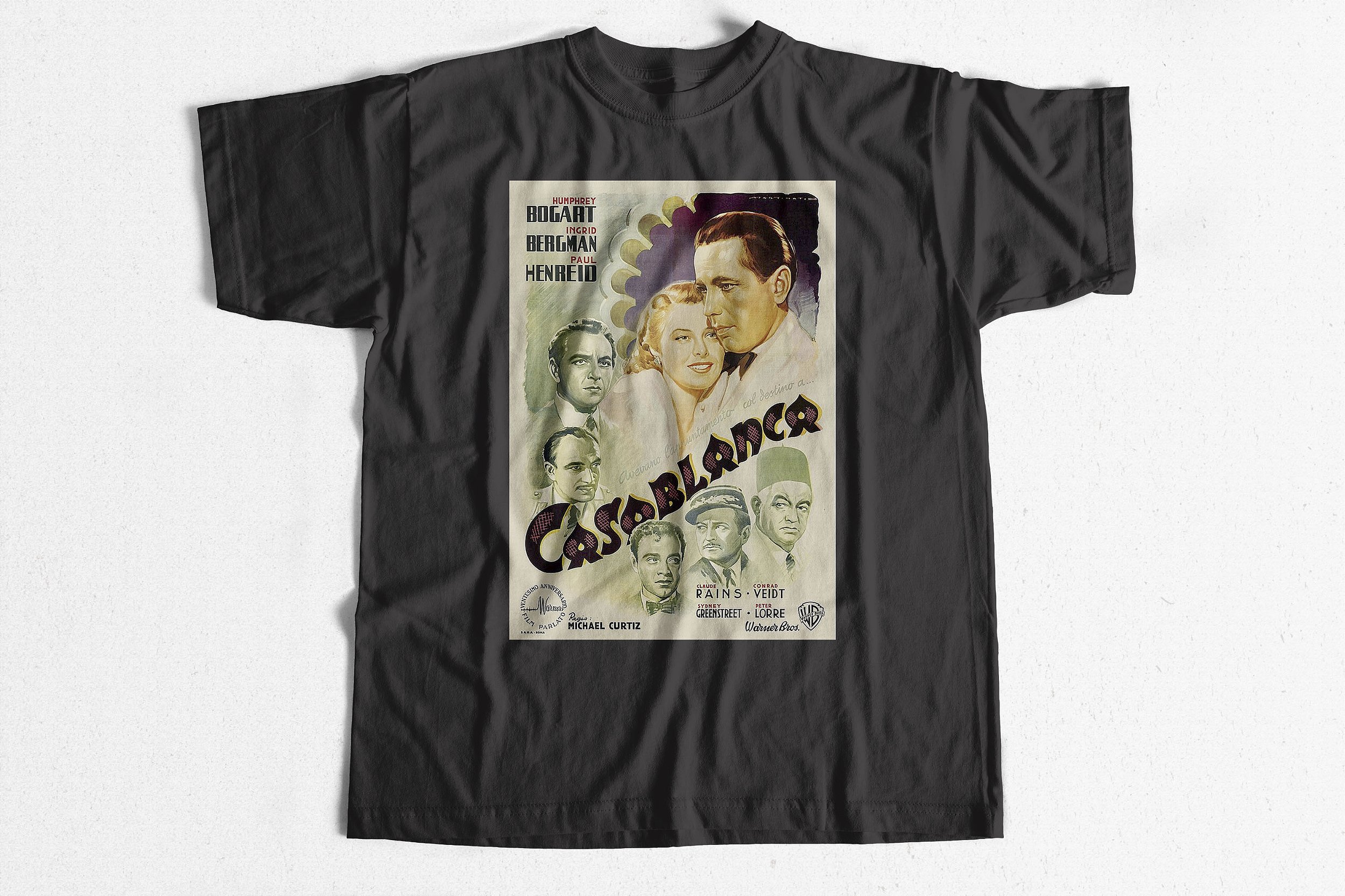 Casablanca Humphrey Bogart T shirt for men main image 1