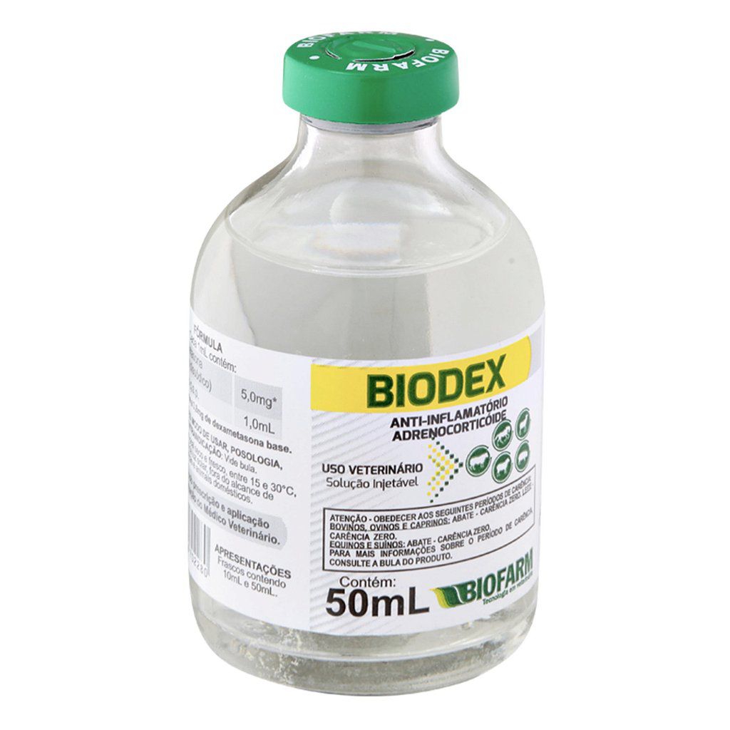 Biodex Injetável 50 mL - Biofarm - Kajavet Farmácia Veterinária