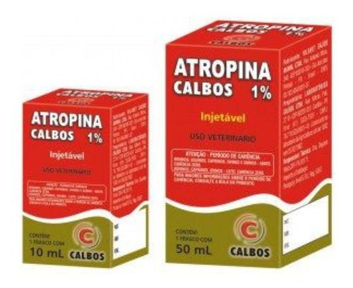 Atropina 1% 10 mL - Calbos - Kajavet Farmácia Veterinária