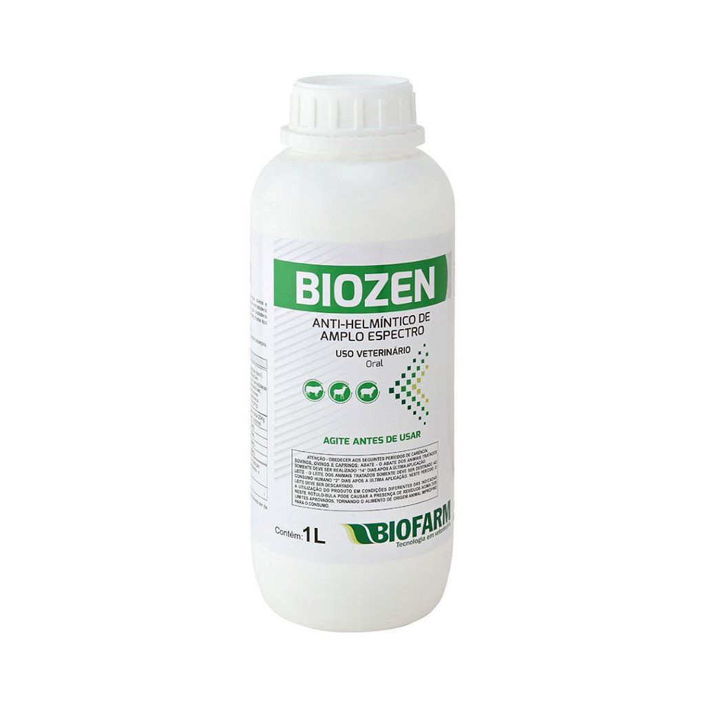 Biozen Oral 1 Lt - Biofarm - Kajavet Farmácia Veterinária