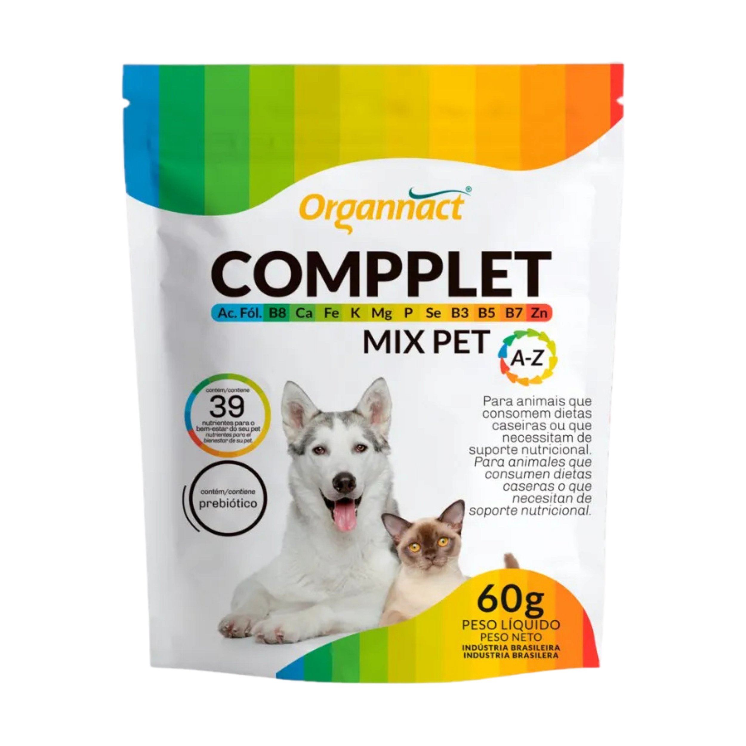 Compplet Mix Pet A - Z 60 Gr - Organnact - Kajavet Farmácia