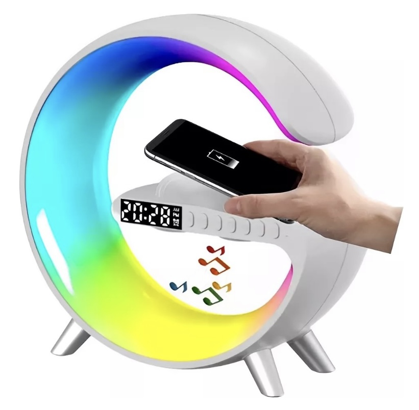 G Speaker Smart Station Luminária Caixa De Som Carregador Relógio  Despertador Mãos Livres Standard