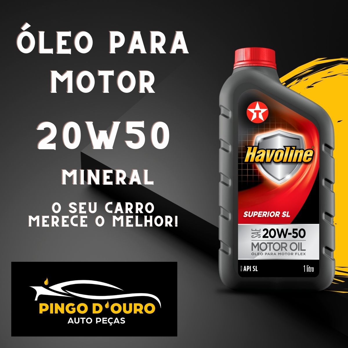Óleo 20W50 SL 1LT HAVOLINE Mineral - Auto Peças Pingo D' ouro