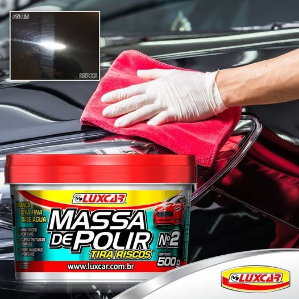 Massa de Polir N2 Tira Risco 500G Luxcar - Auto Peças Pingo D' ouro