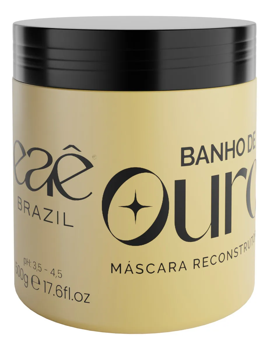 Máscara Reconstrutora Banho De Ouro Eaê Cosmeticos 500gr - SHALOM ...