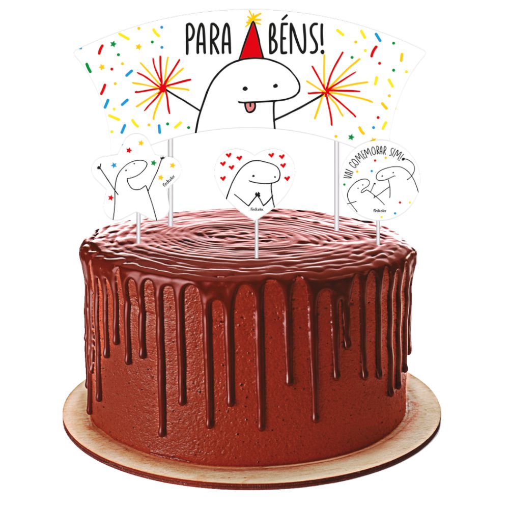 Topo De Bolo Flork Meme Bento Cake Topper Rep Bardei Tiu iu no