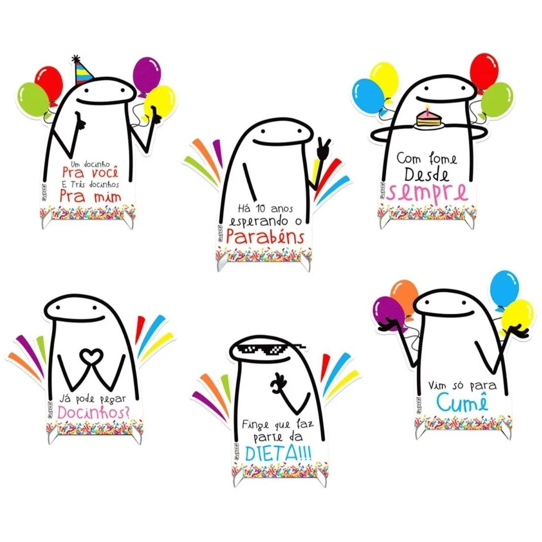 Kit Fiesta! Flork Meme - Bentô Aniversário - Balões + Faixa