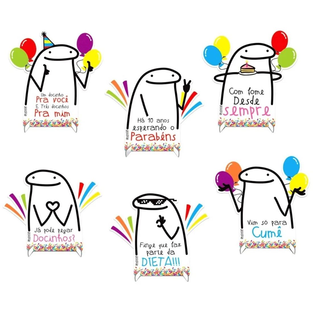 Kit Festa Fácil Flork Meme Aniversário Criança Infantil - Piffer