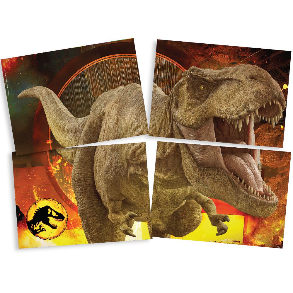 Placa Decorativa Dinossauro Jurassic 30x40 4un Envelopadas Nome Do Desenho  Dinossauro