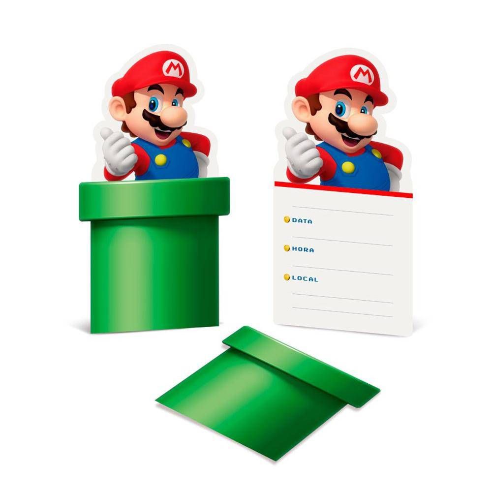 Convite Mario Bros convites