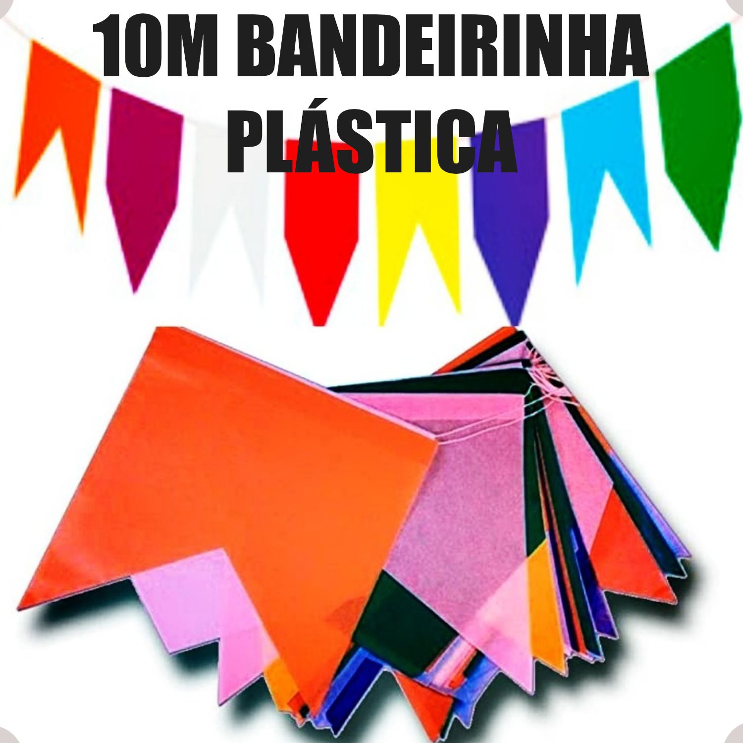 BANDEIRINHA PLÁSTICO BANDEIROLA FESTA JUNINA 10 METROS - Loja do Abençoado  Festas Artigos para festas e Decoração de Aniversário com os melhores  preços e condições ! Compra 100% Segura