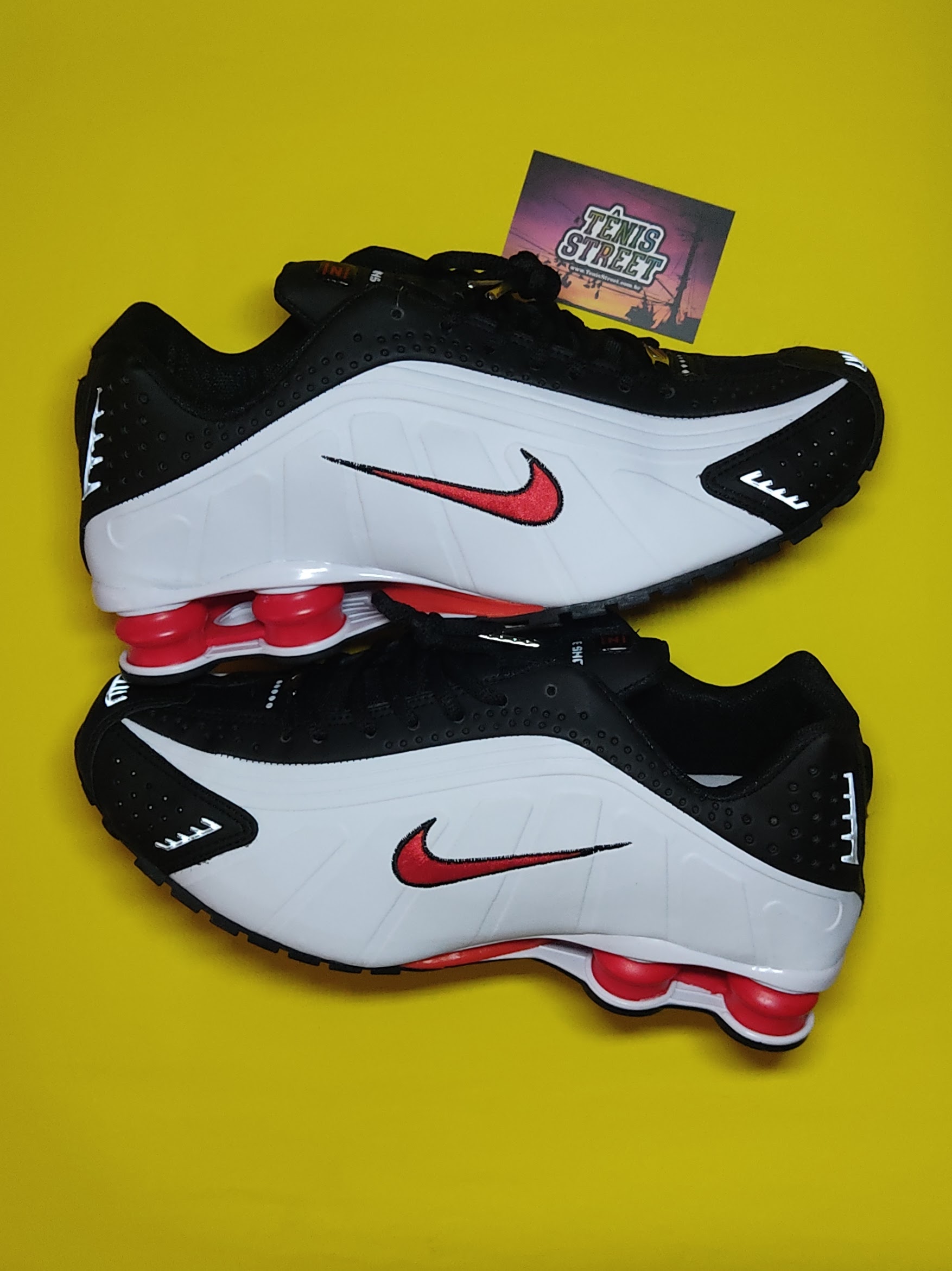 Tênis Nike Shox R4 White Black Red - Branco / Preto / Vermelho - @tenis .street