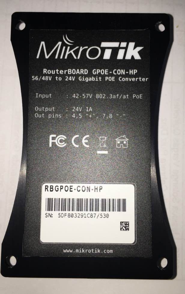 MikroTik adattatore PoE e iniettore Gigabit Ethernet (RBGPOE-CON-HP