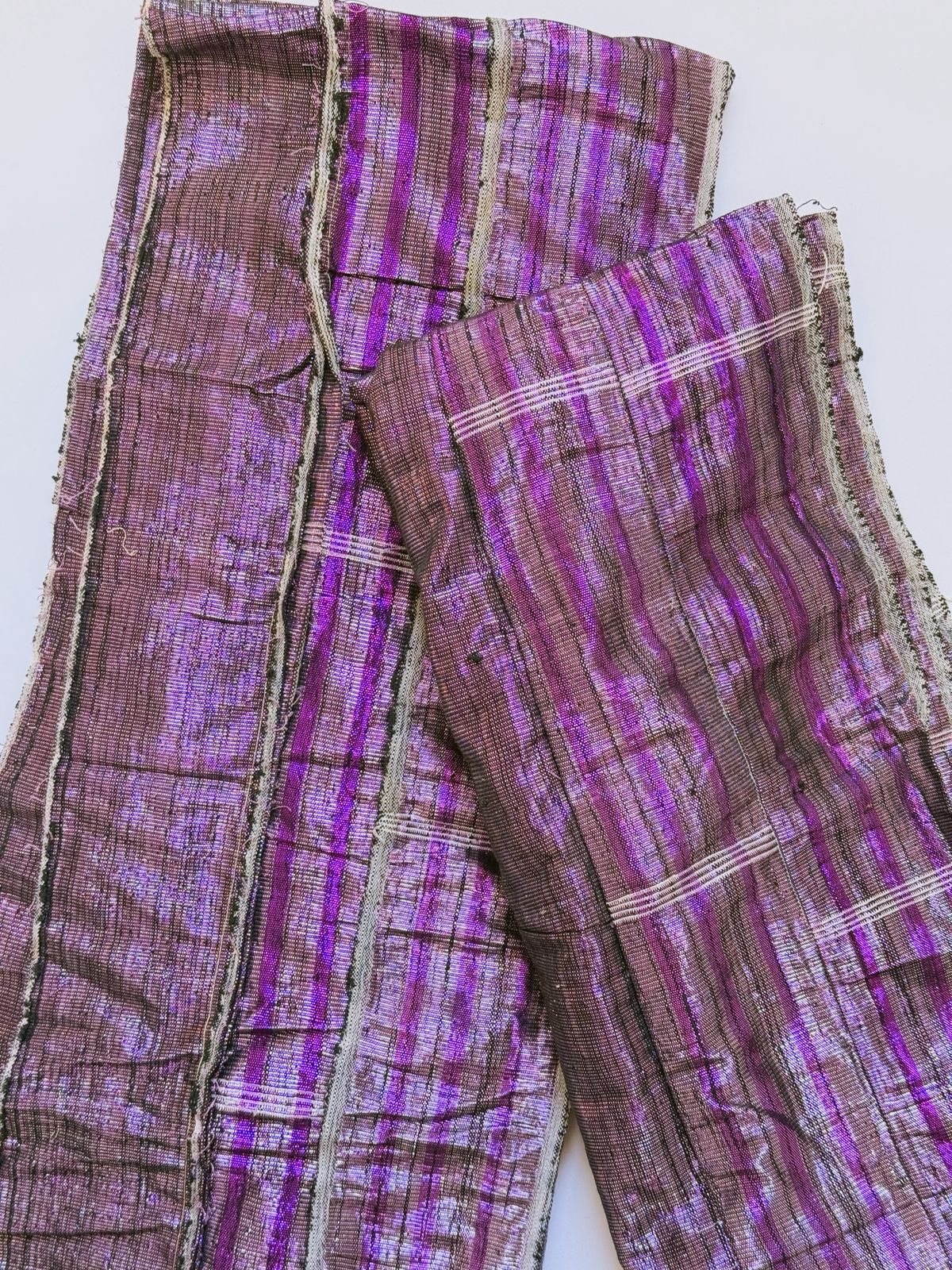 Conjunto de Ipele africano pano da costa e cabeça roxo - Chamado de Fé
