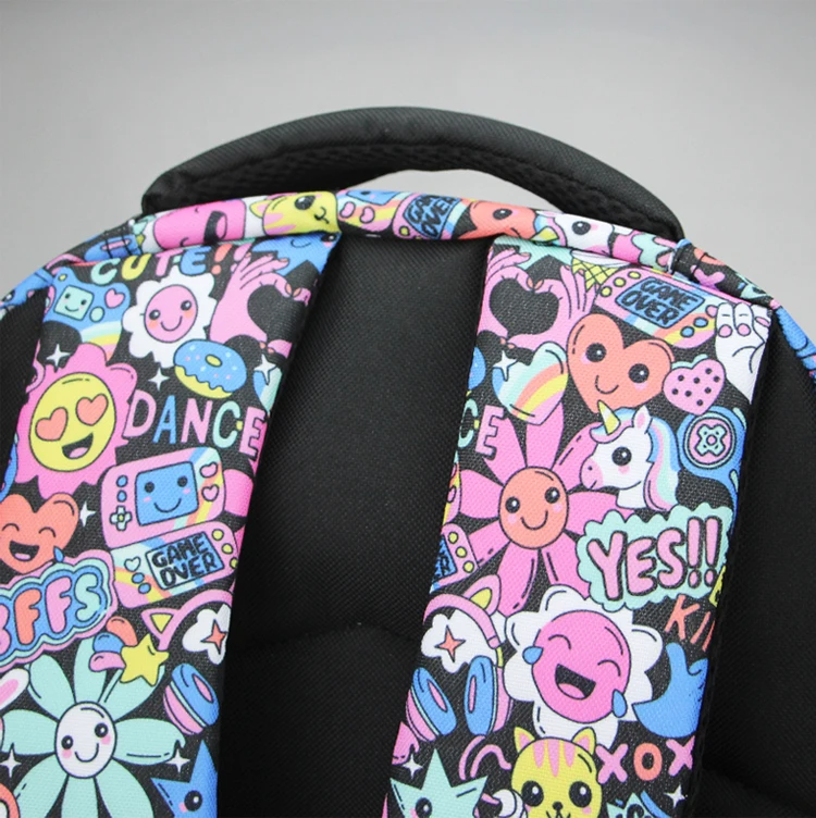 Mochila escolar Flowers Smiles Original Smiggle - Cubo Nerd - O