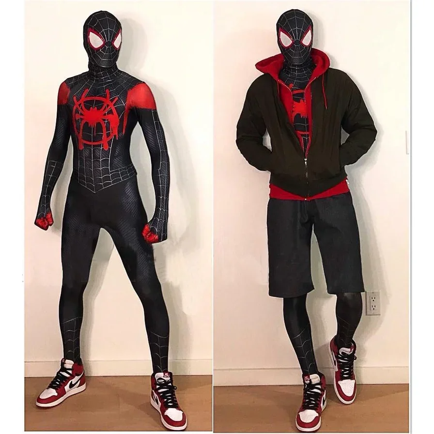 Fantasia Cosplay Homem Aranha Miles Morales - Adulto - Cubo Nerd - O ...
