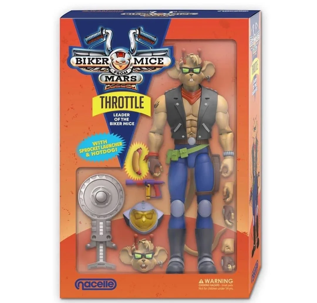 Action Figure Throttle Biker Mice From Mars - Original Nacelle