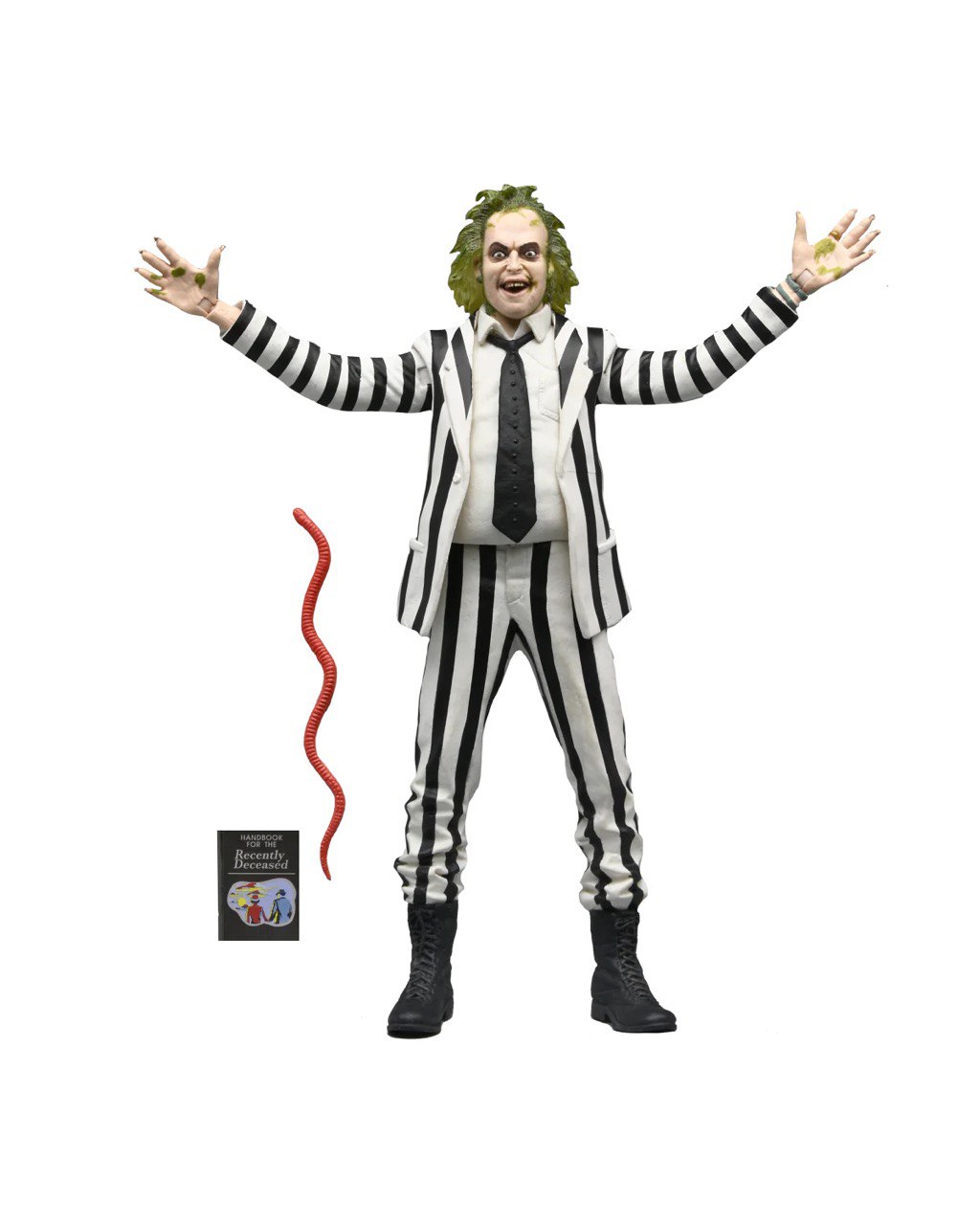 Action Figure Beetlejuice 1988 Black and White Striped Suit - NECA