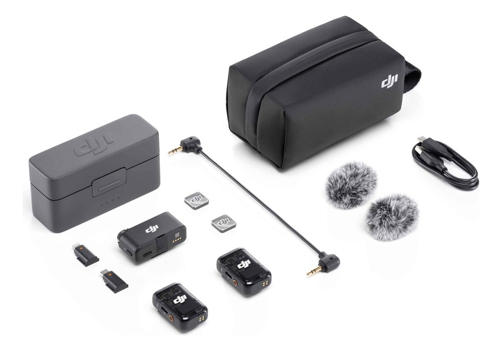 DJI Microphone Mini (2 TX 1 RX Custodia di Ricarica) Adattatore