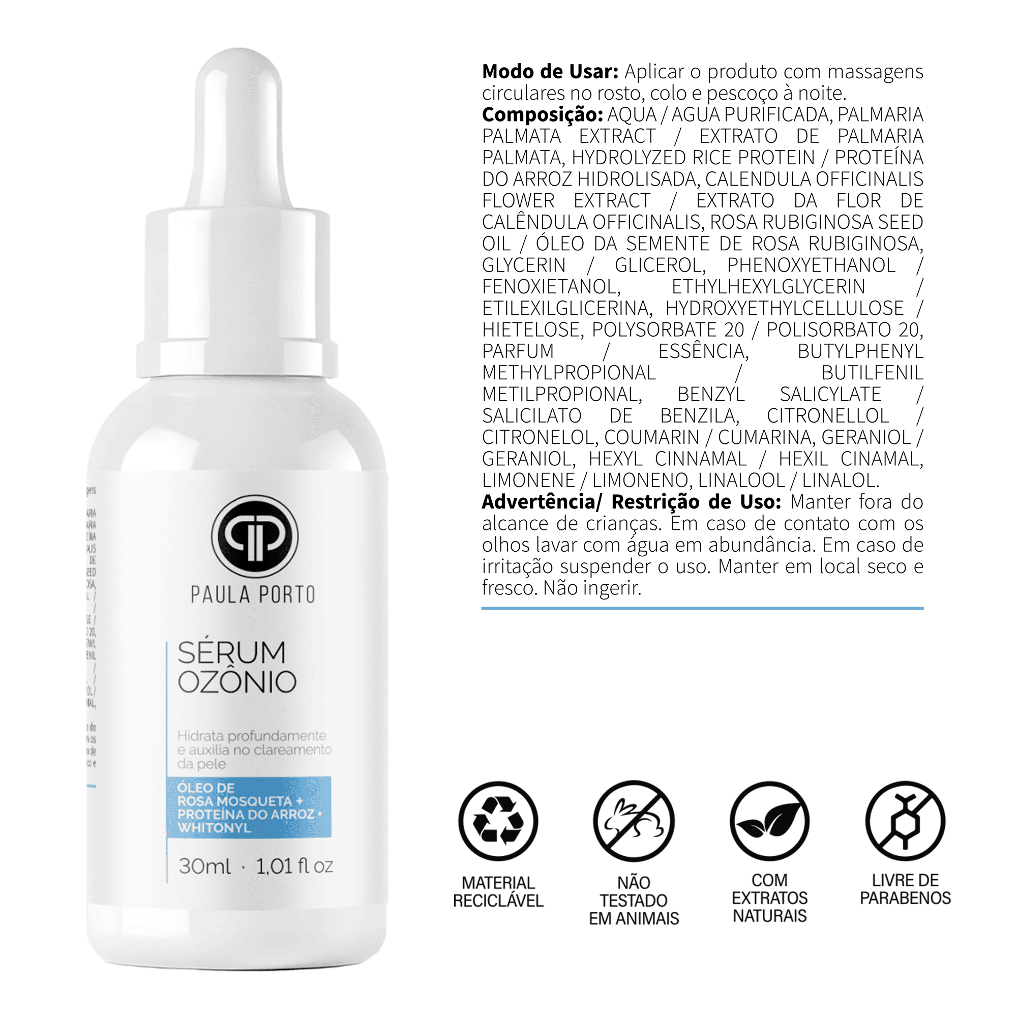 Kit Máscara Buble Ozônio + Serum Ozônio - PAULA PORTO COSMÉTICOS
