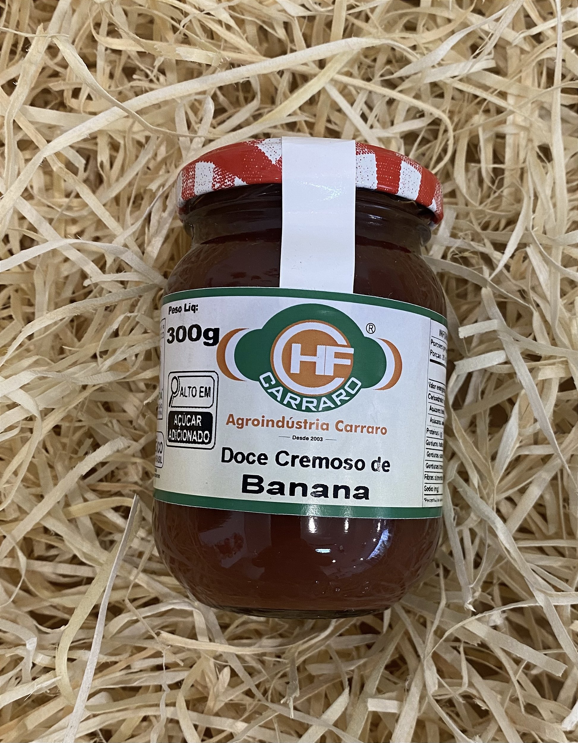 DOCE CREMOSO DE BANANA  HF Carraro - Agroindústria de Produtos Orgânicos