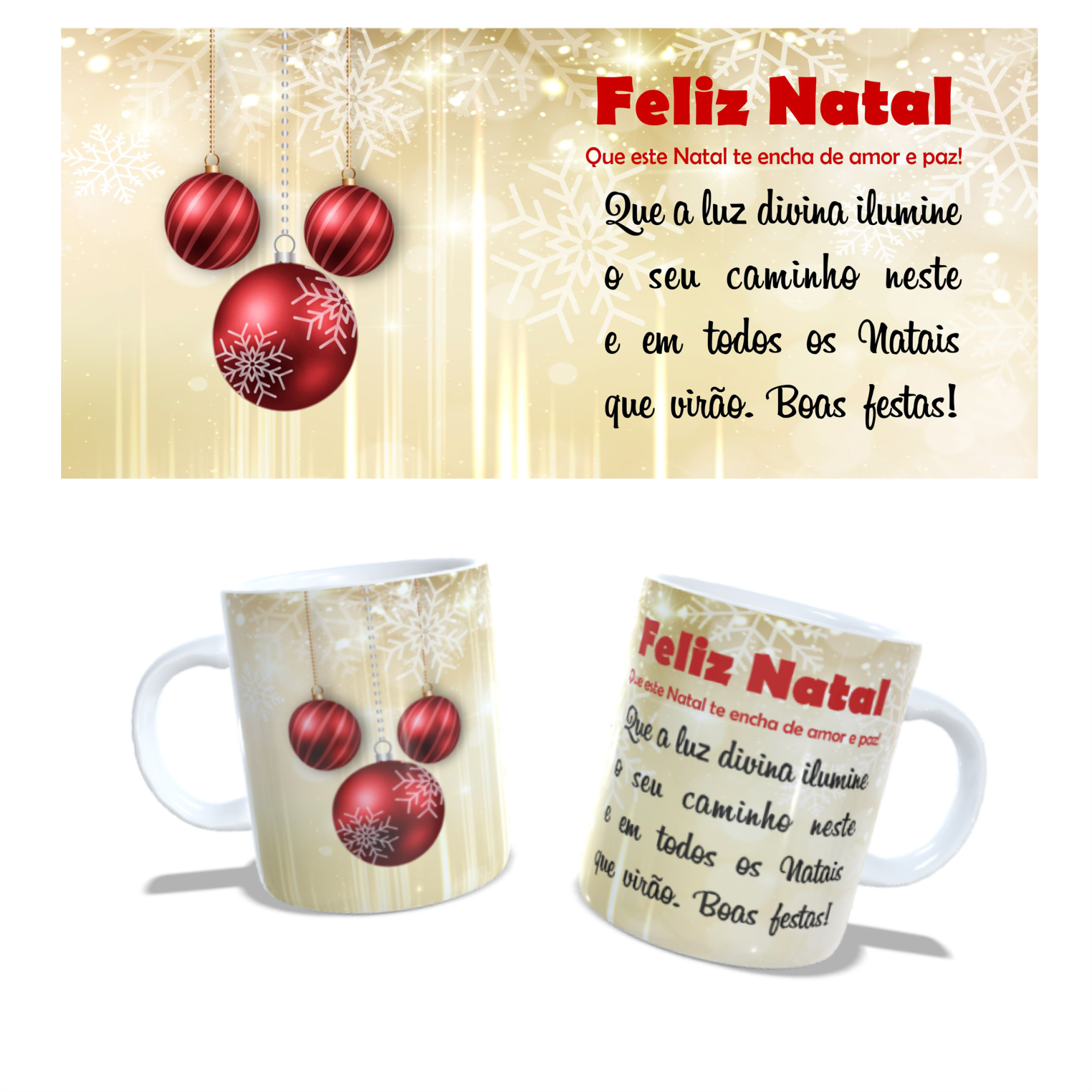 FELIZ NATAL - Que este Natal te encha de amor e paz - CAS Artes em