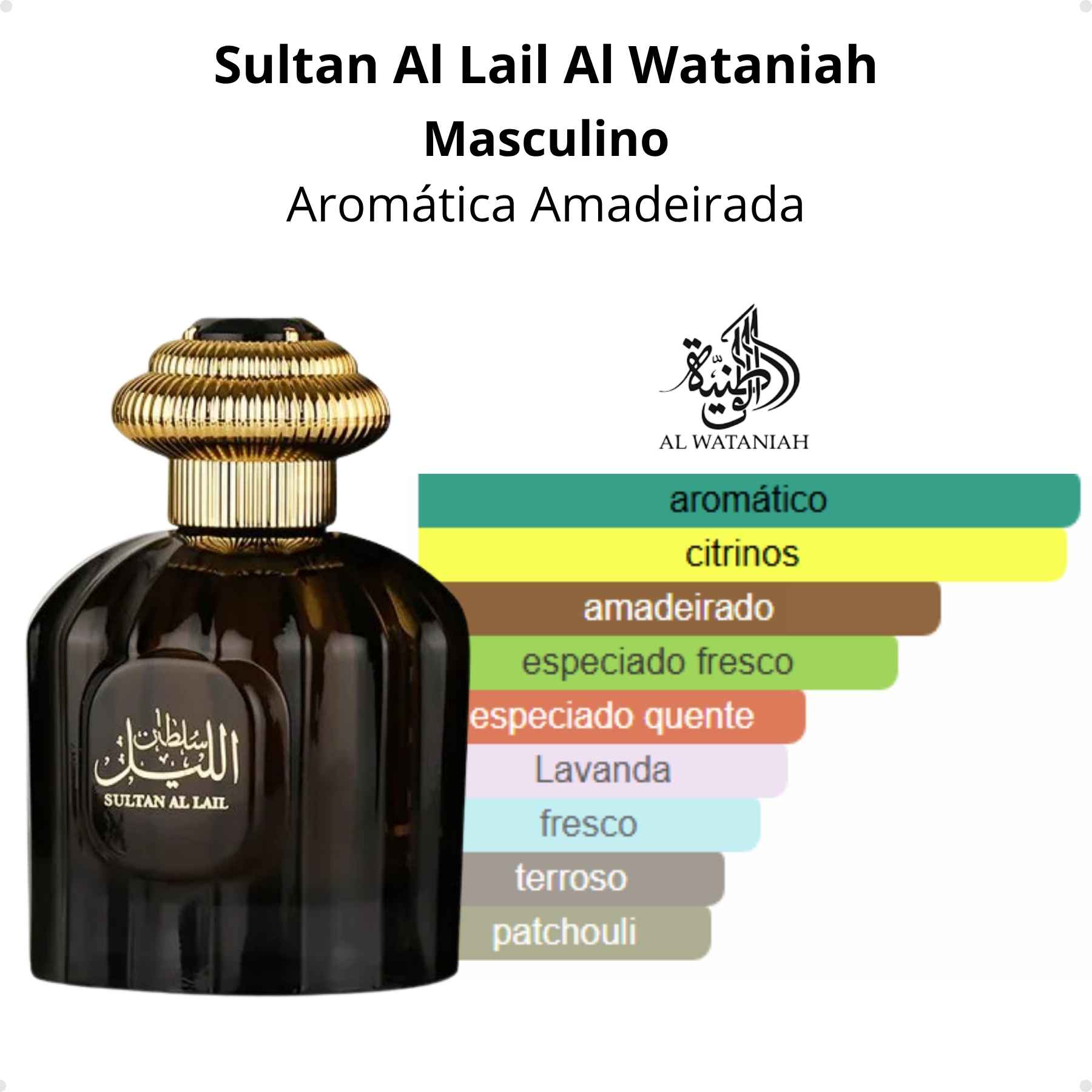 Perfume Arabe Sultan Al Lail EDP 100ml Masculino - Brand Collection