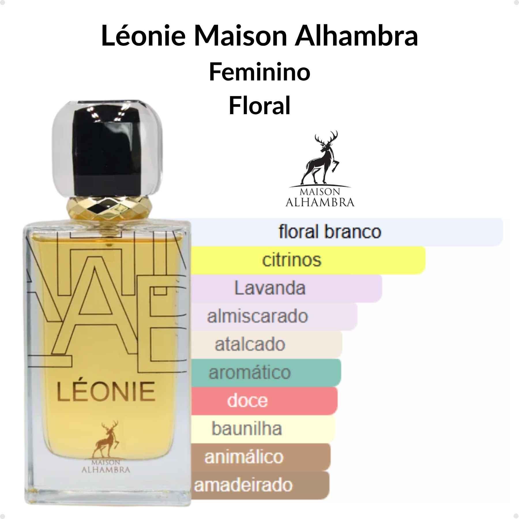 Maison Alhambra Léonie Feminino EDP 100ml Perfume Árabe. - Brand