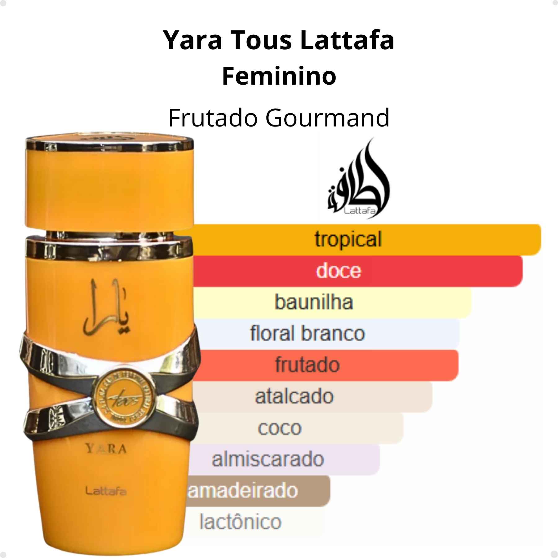 Yara Lattafa Tous EDP 100ml Perfume Arabe Feminino Marcante
