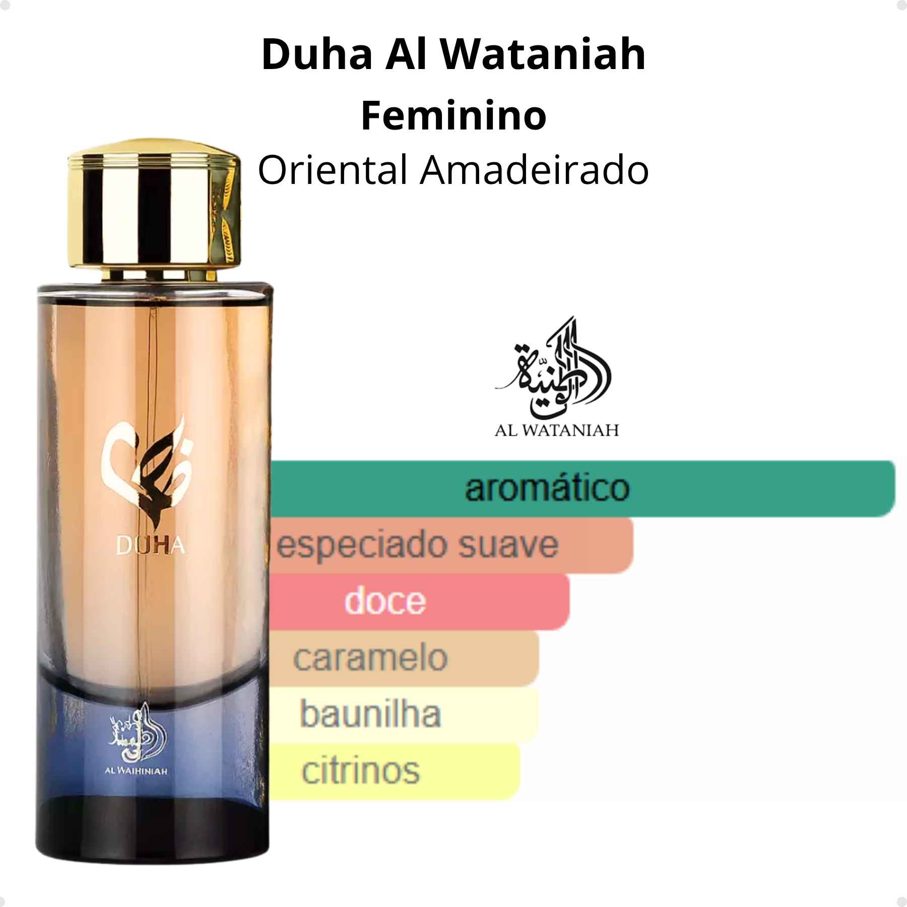 Perfume Arabe Al Wataniah Duha EDP 100ml Feminino Original - Brand