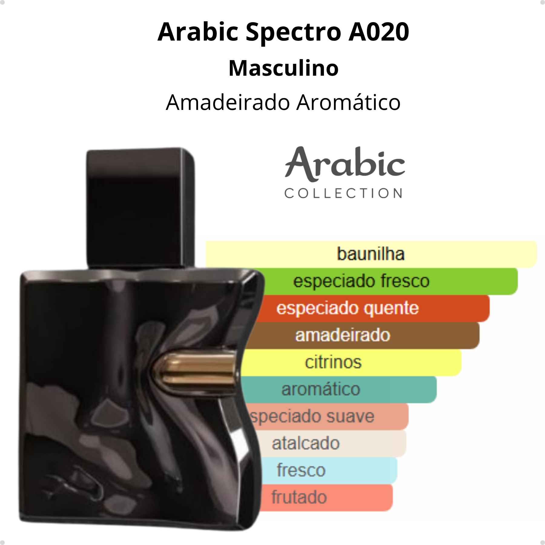 Perfume Arabic Spectro A020 - Masculino 25ml - Brand Collection