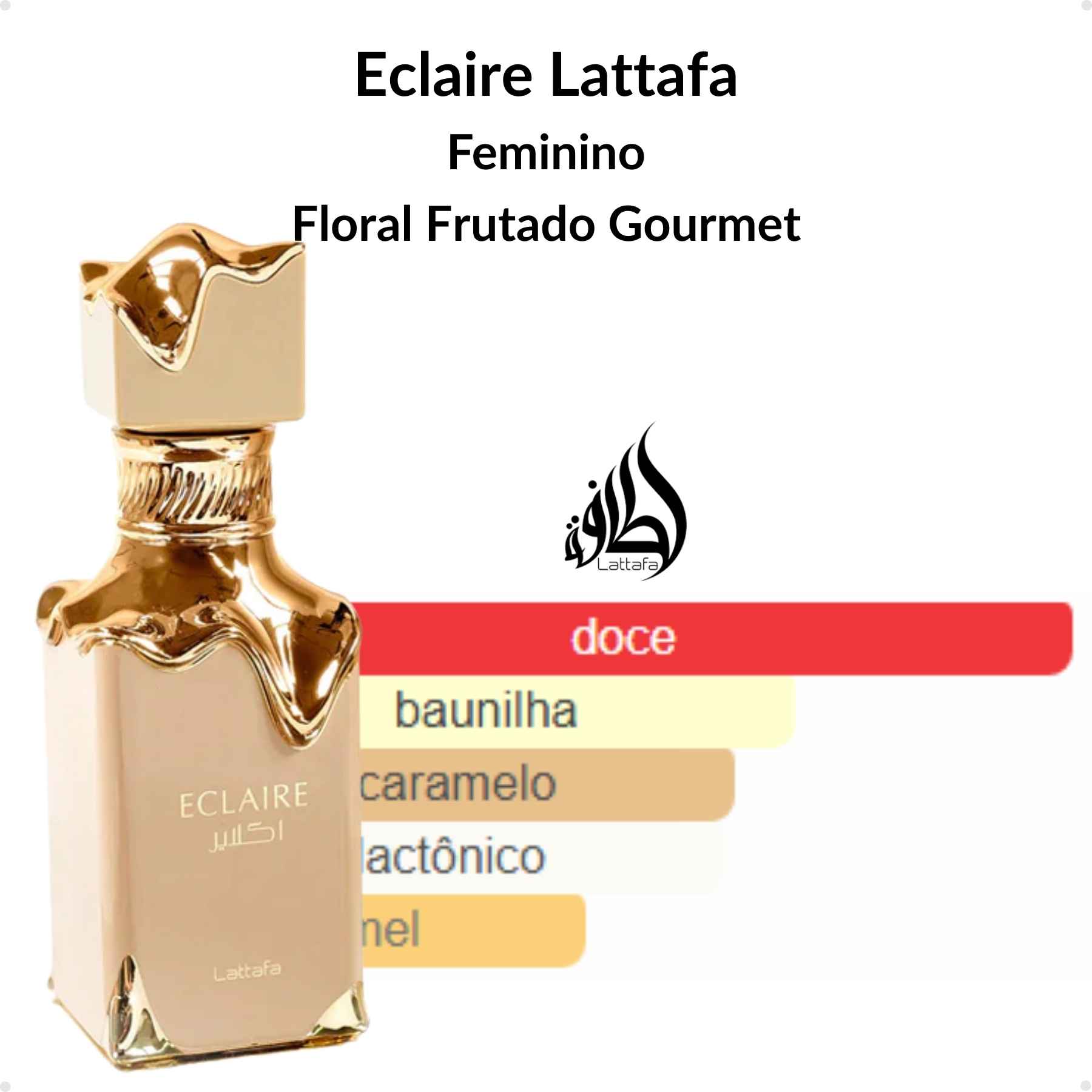 Lattafa Ecraire 100ml 並行輸入品 Perfume Arabe Lattafa Eclaire EDP 100ml Feminino - Brand Collection