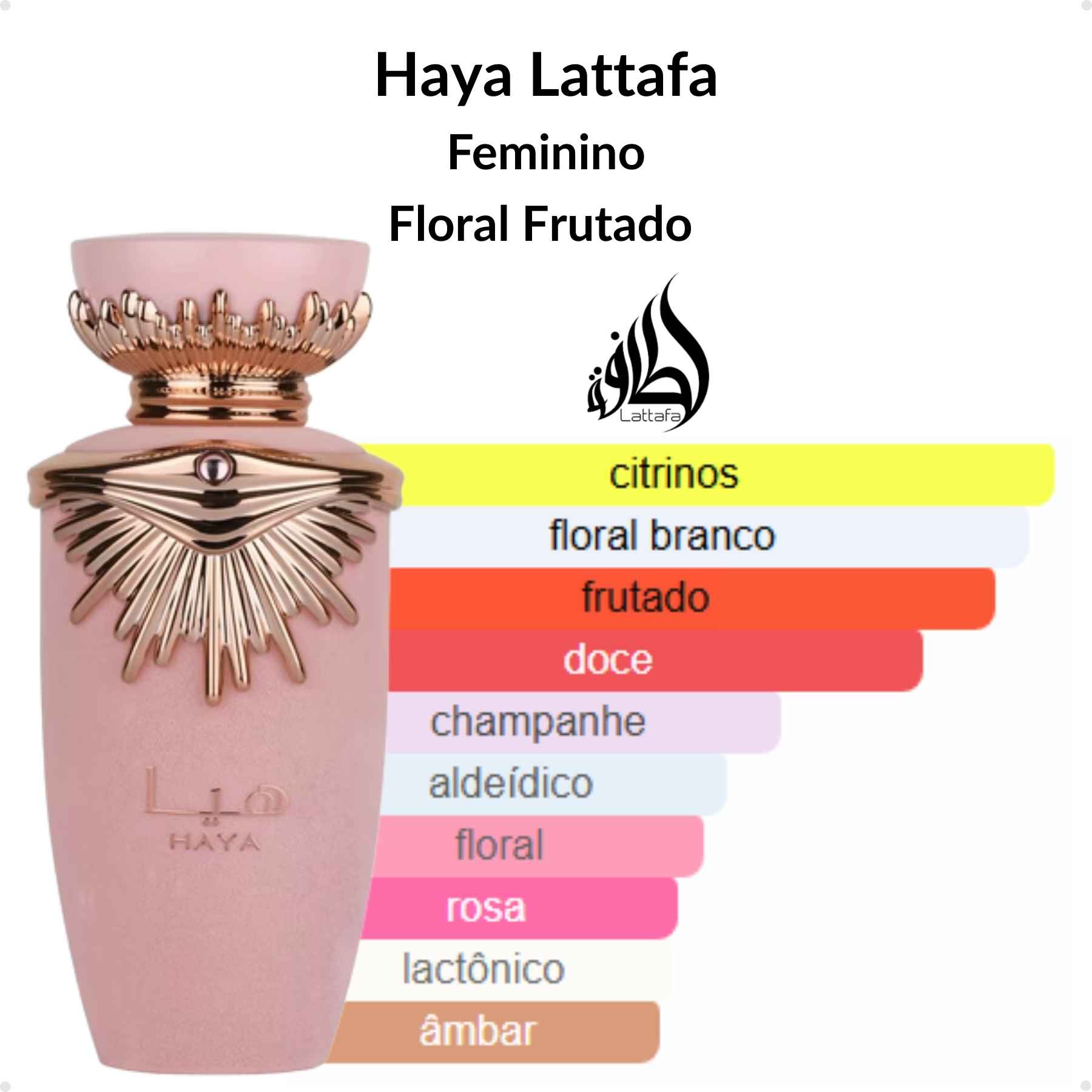 Perfume Arabe Lattafa Haya EDP 100ml Feminino - Brand Collection