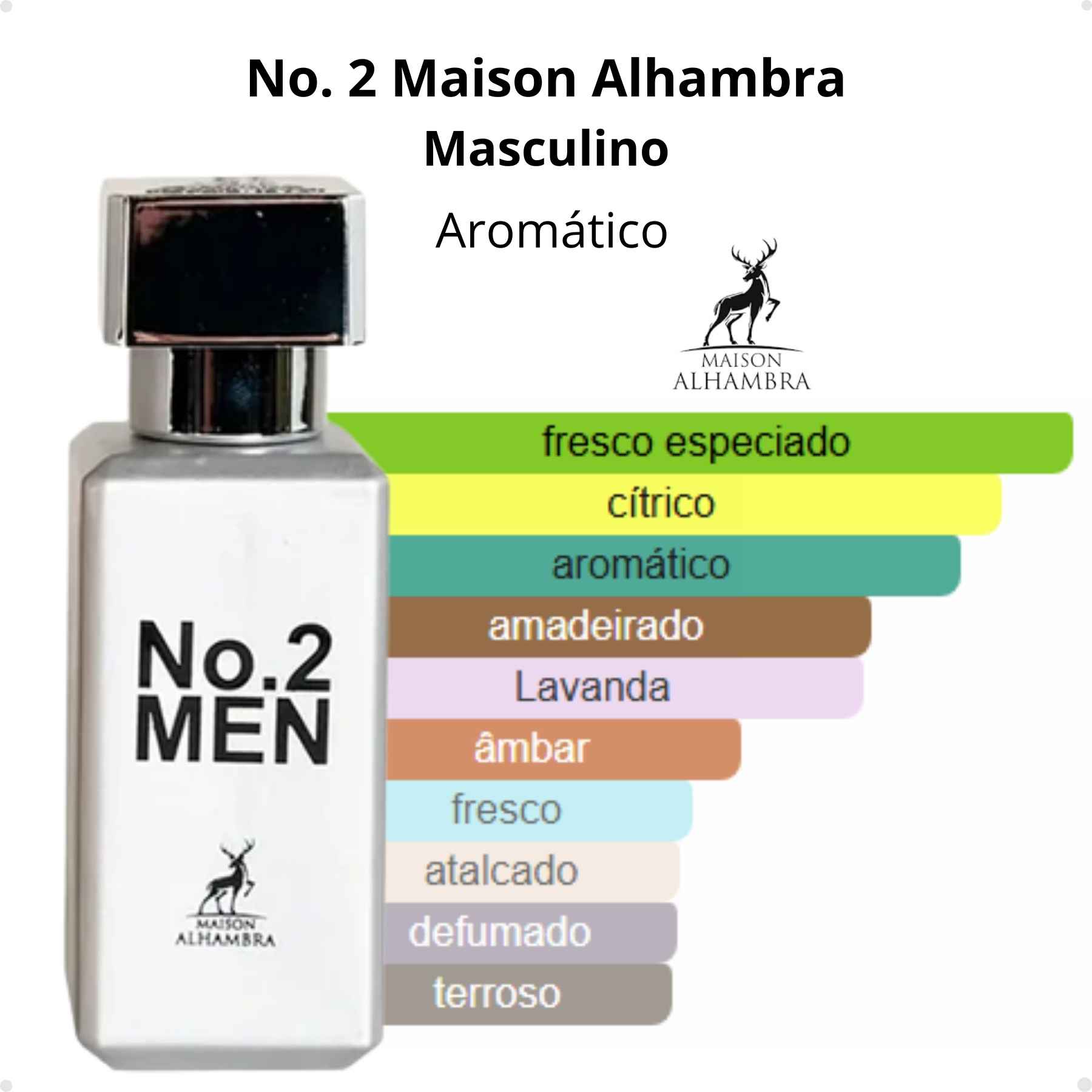 Perfume Arabe Maison Alhambra No. 2 Men Masculino EDP 100ml