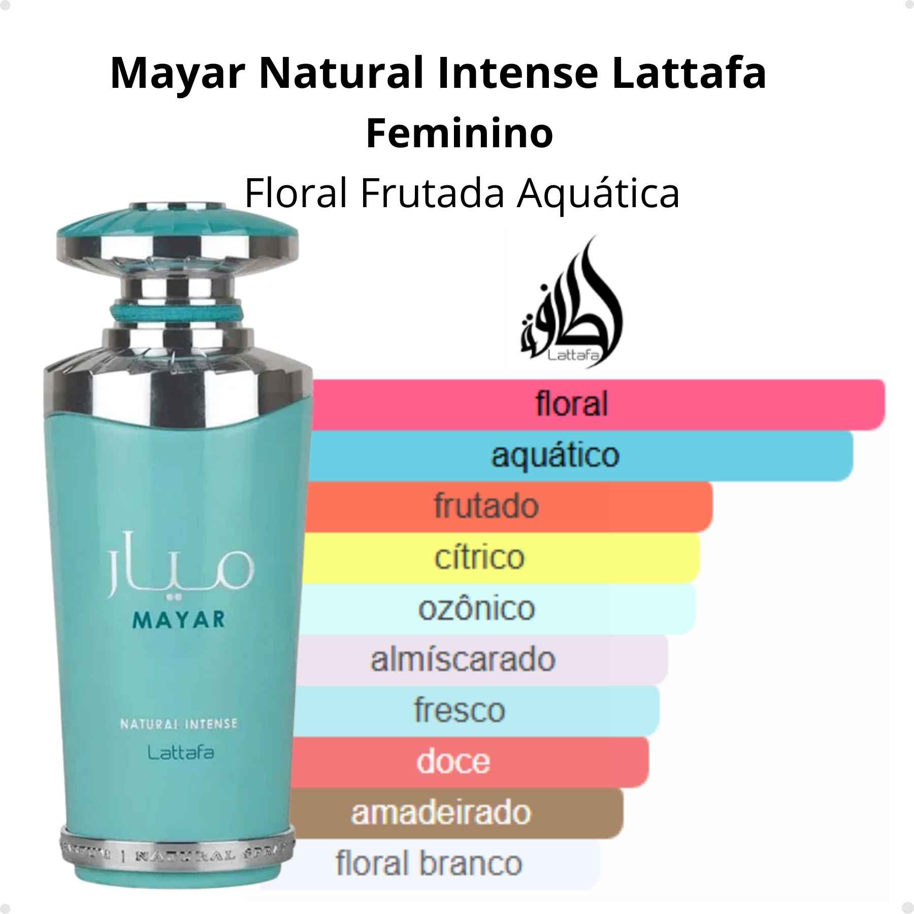 Perfume Arabe Mayar Natural Intense Lattafa Feminino EDP 100ml