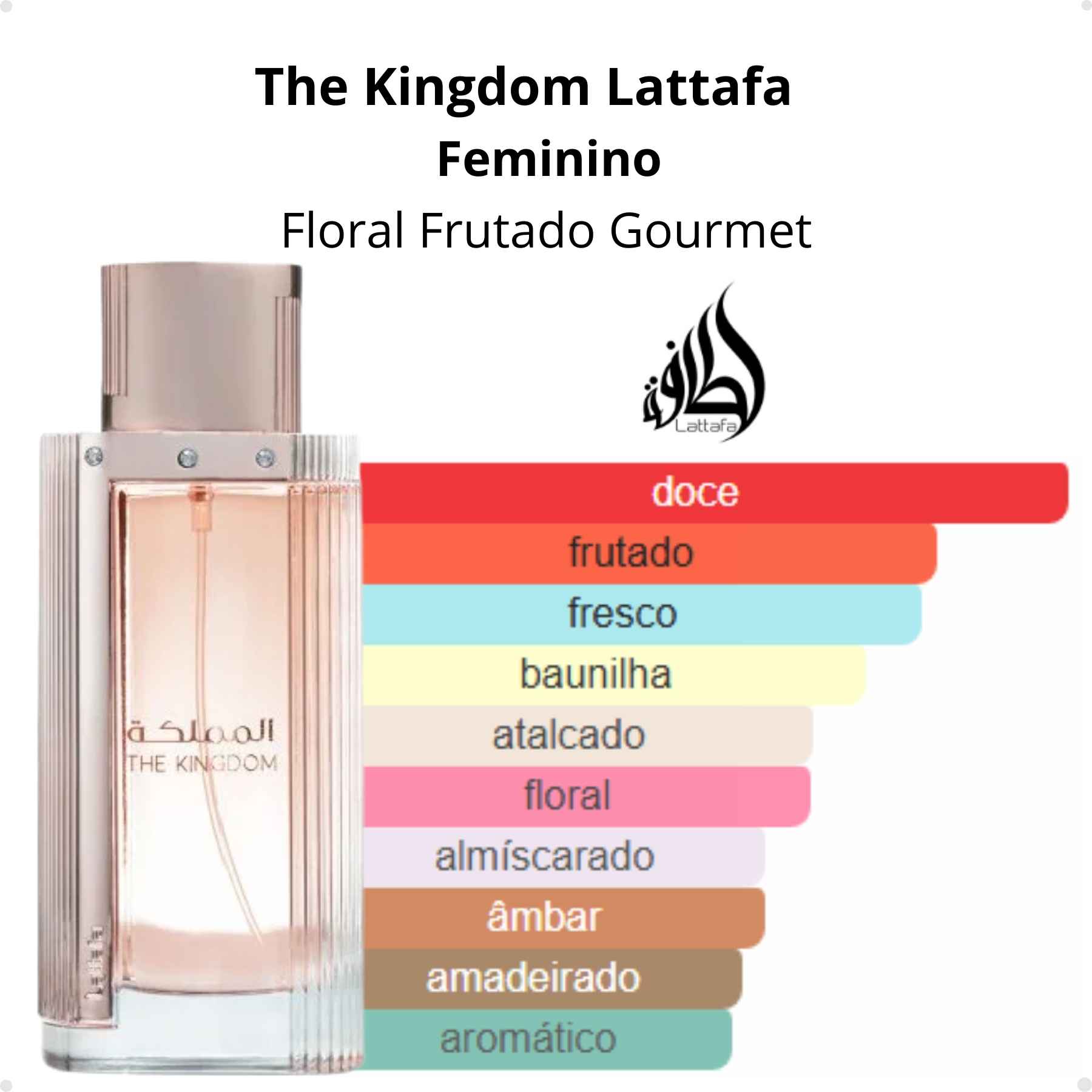 Perfume Arabe The Kingdom Lattafa Feminino EDP 100ml - Brand