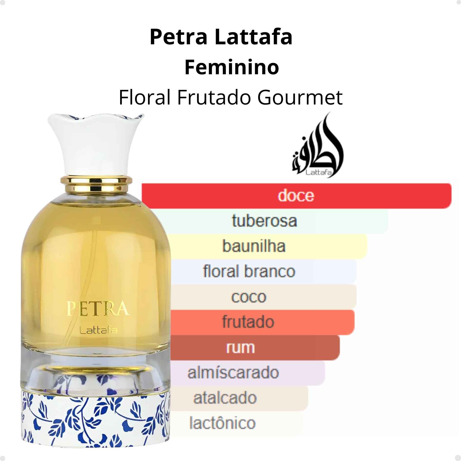 Perfume Arabe Petra Lattafa Feminino EDP 100ml - Brand Collection