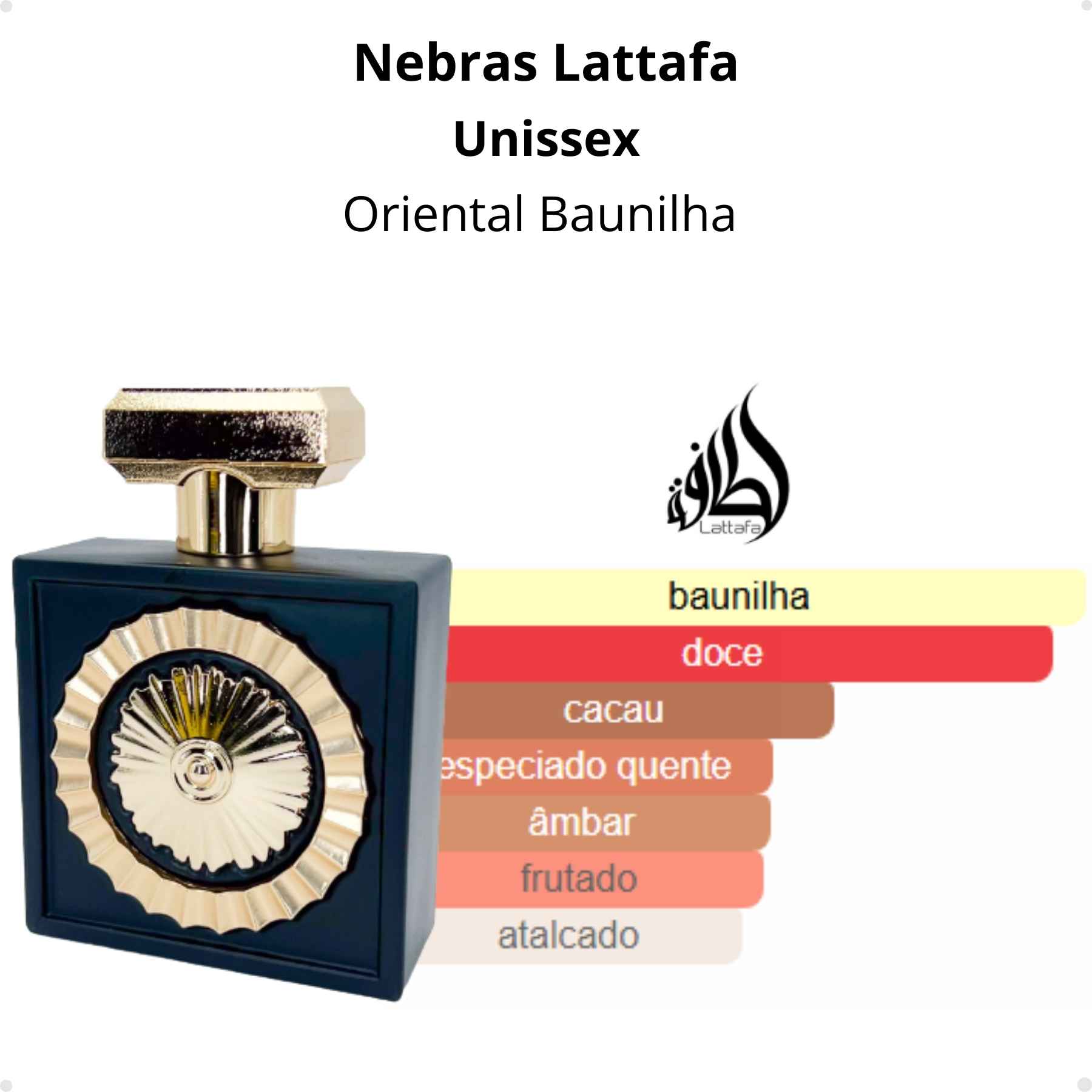 Perfume Arabe Nebras Lattafa Unissex EDP 100ml - Brand Collection