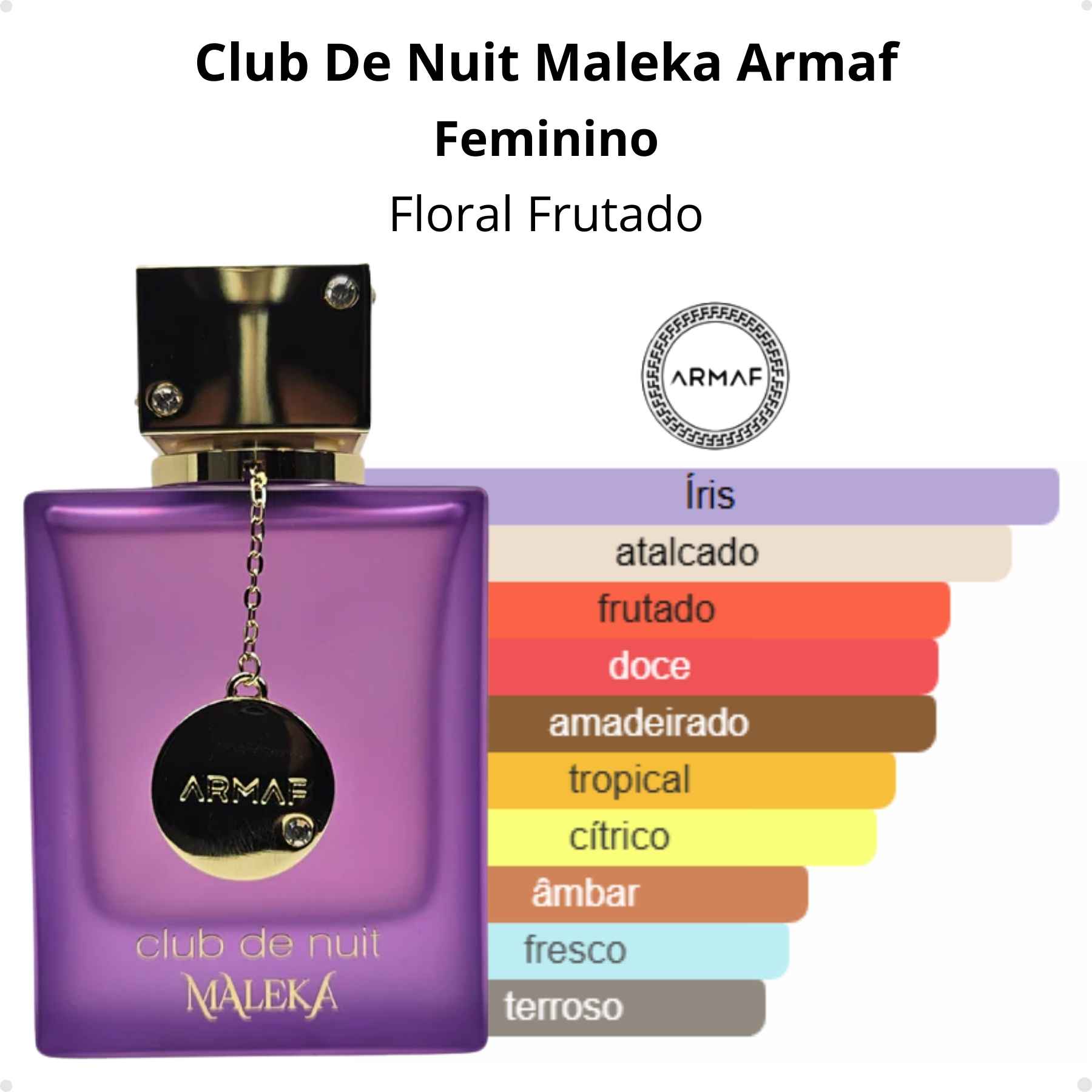 Perfume Arabe Club de Nuit Maleka Armaf Feminino EDP 105ml - Brand