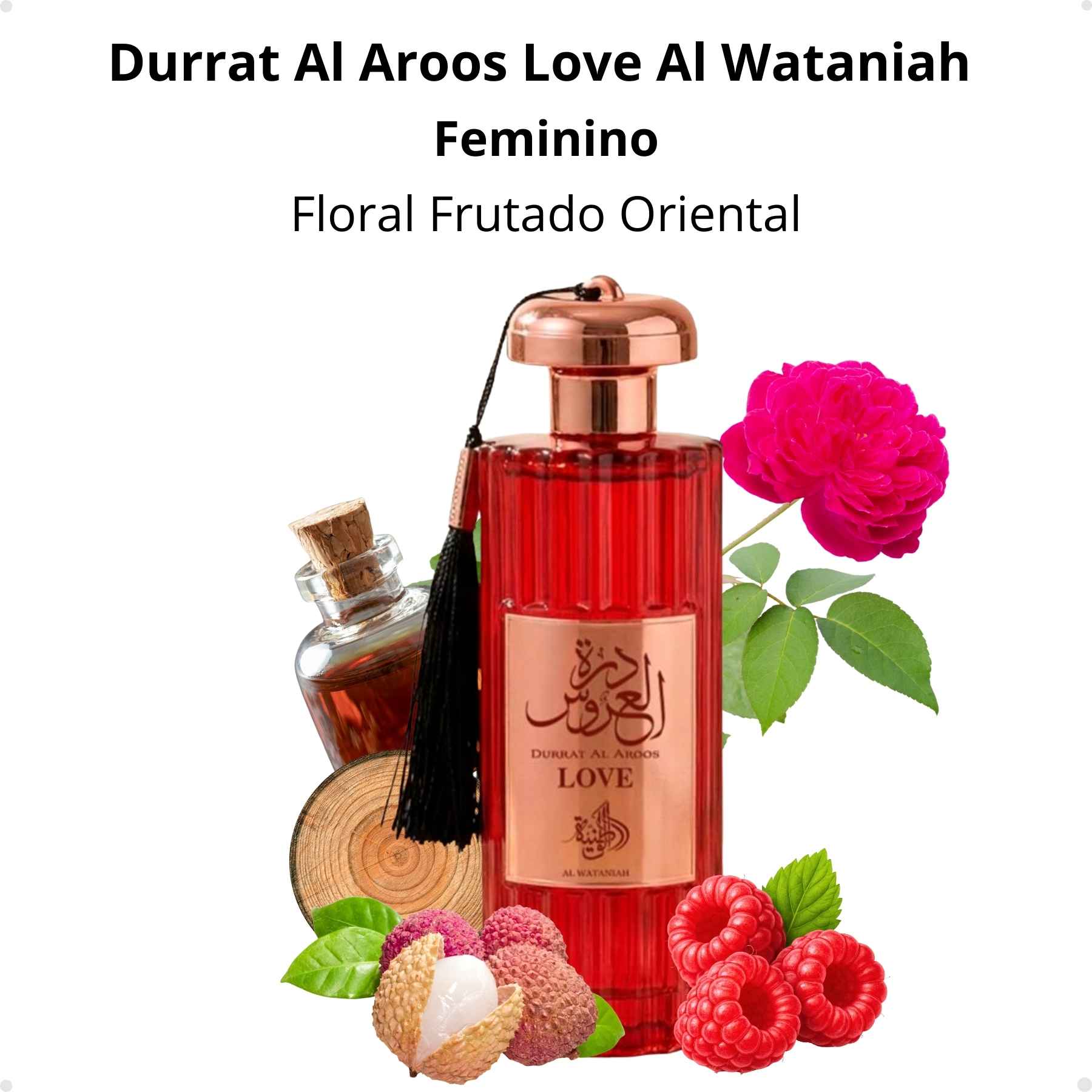 Perfume Arabe Durrat Al Aroos Love Al Wataniah Feminino EDP 85ml
