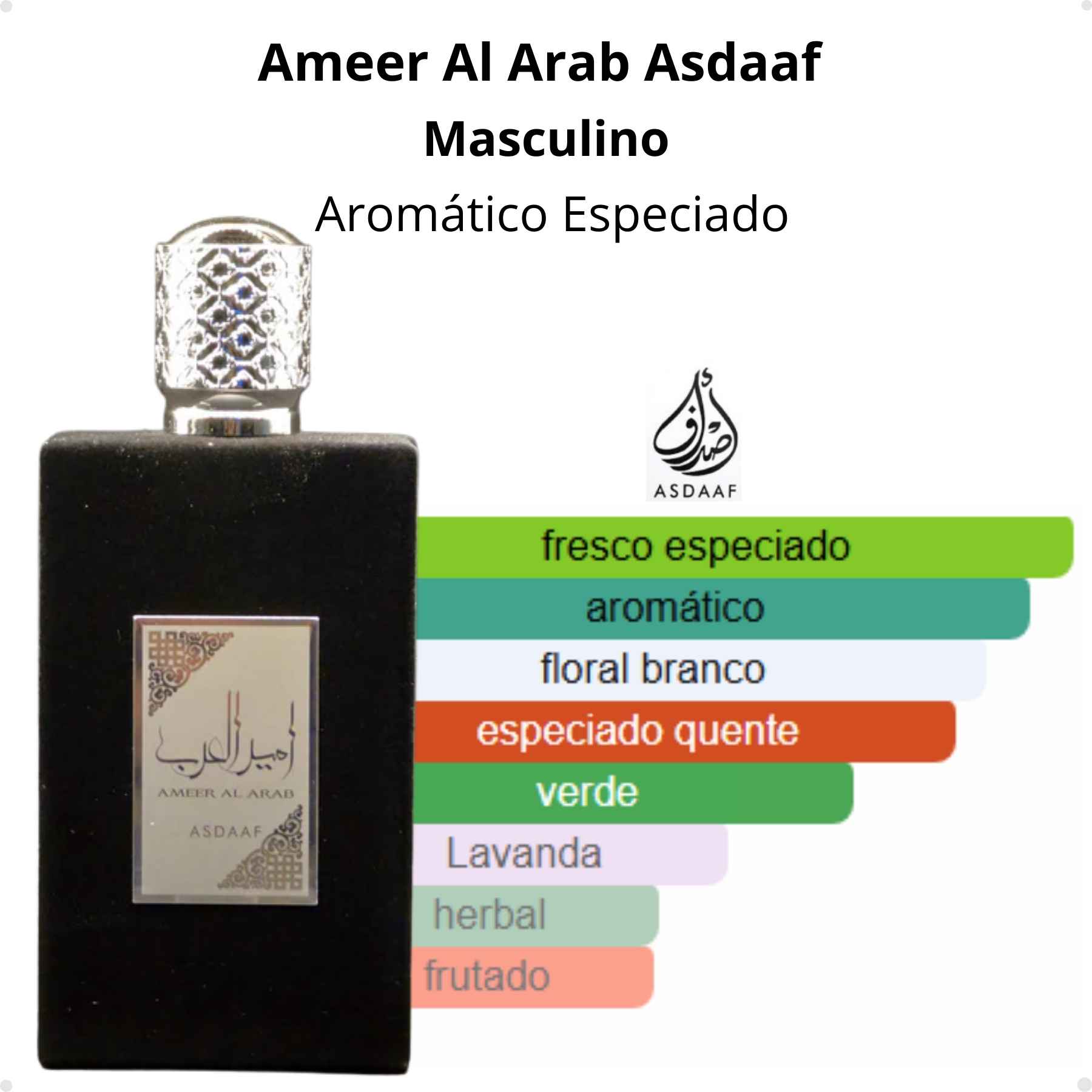 Perfume Arabe Ameer Al Arab Asdaaf EDP 100ml Masculino - Brand