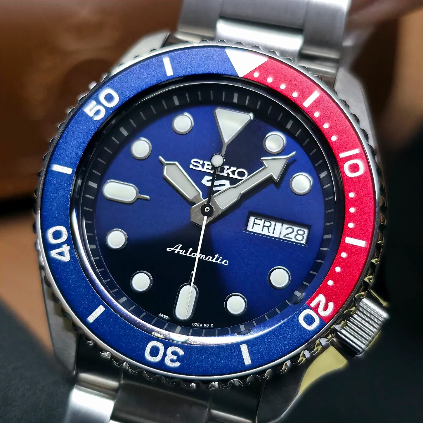 Relógio Seiko 5 Sports SRPD53B1 Azul e Vermelho - Relojoaria São