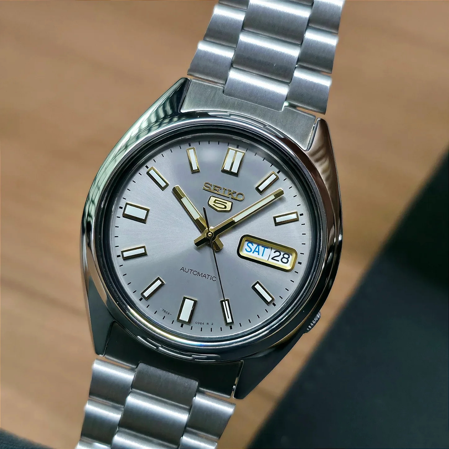Relógio Seiko 5 SNXS75B1 Automático Cinza - Relojoaria São Paulo