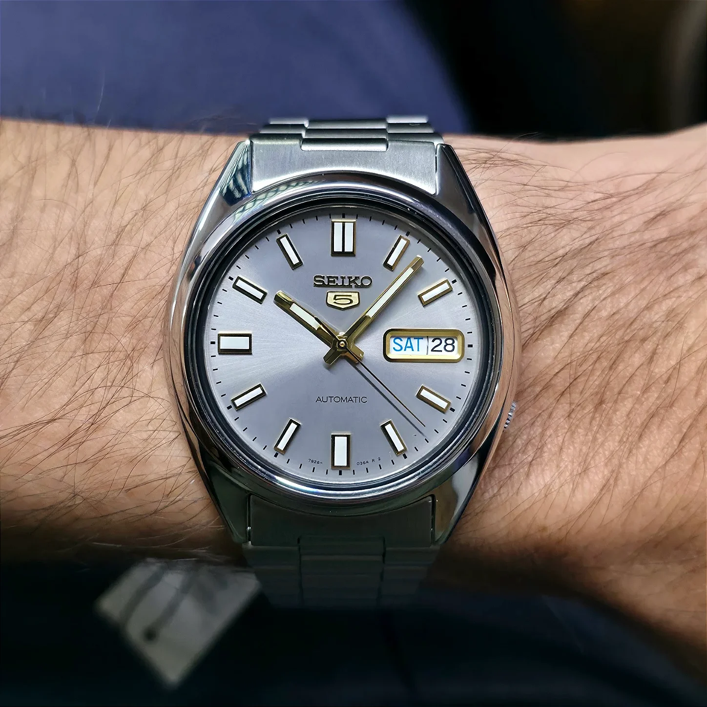 Relógio Seiko 5 SNXS75B1 Automático Cinza - Relojoaria São Paulo