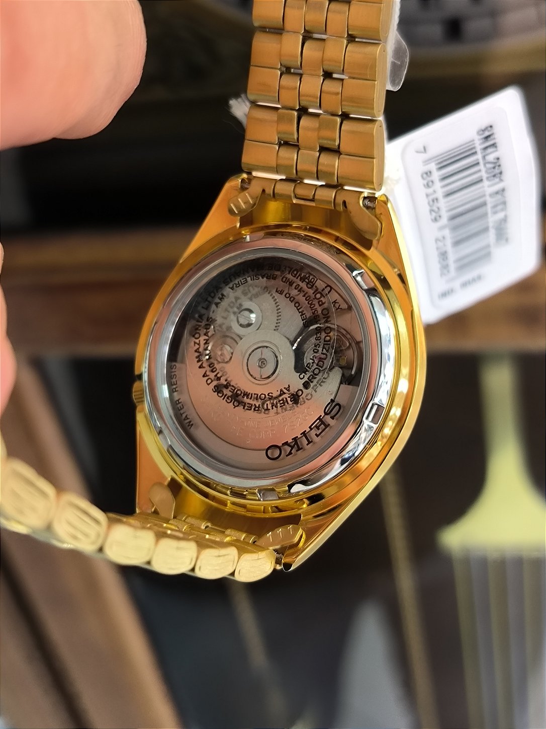 Relógio Seiko 5 Dourado Automático SNKL26B1 B1KX - Relojoaria São