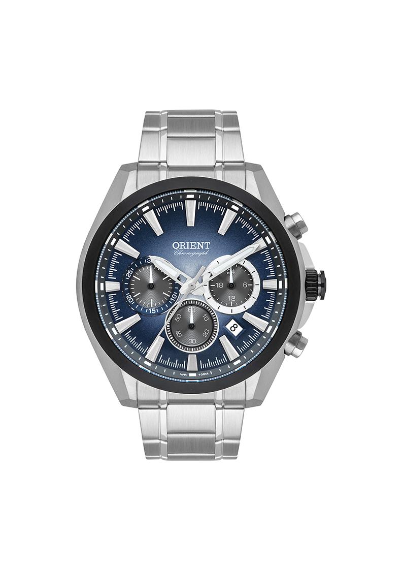 Relógio Orient Masculino Prata Mecanismo Cronografo MBSSC240 D1SX