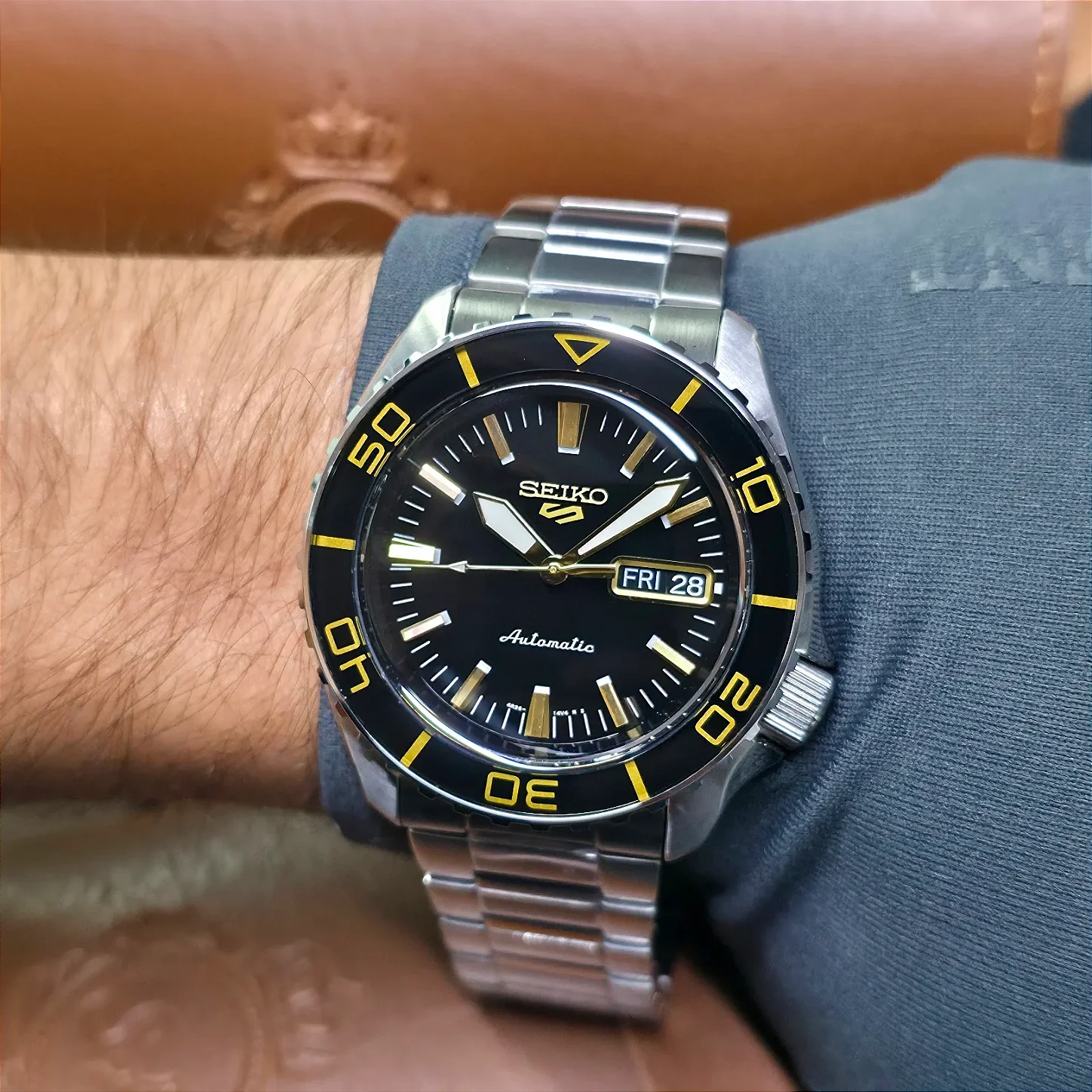 Relógio Seiko 5 Sports SRPK99B1 55 Fathoms Preto - Relojoaria São