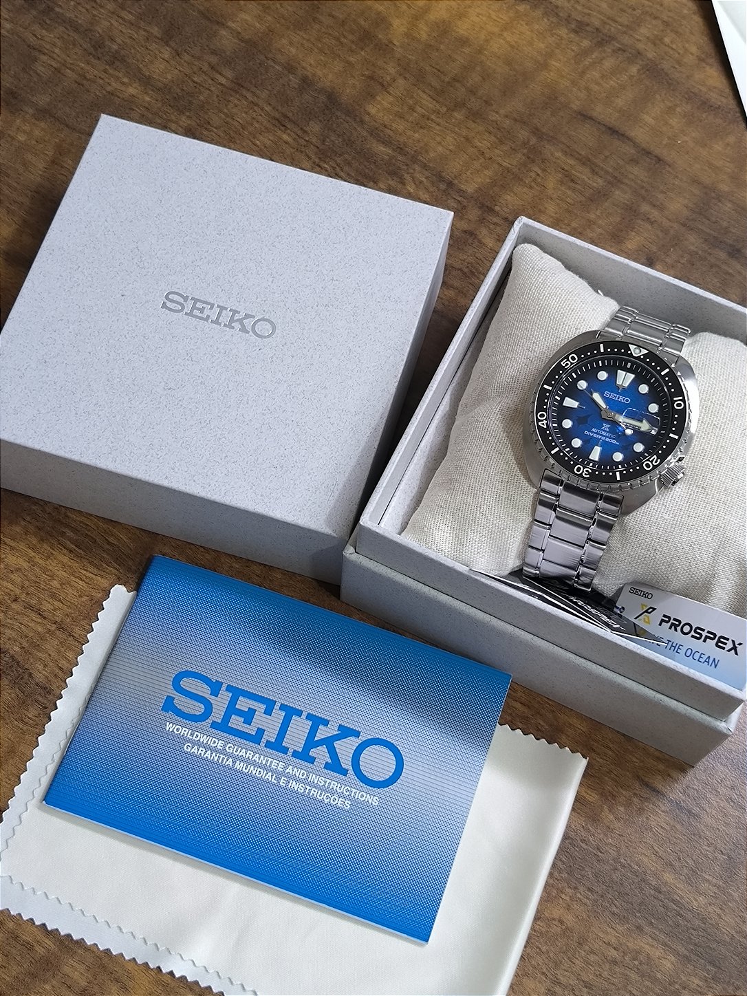 Relógio Seiko Prospex King Turtle SRPE39K1 Manta Ray Japonês 200m