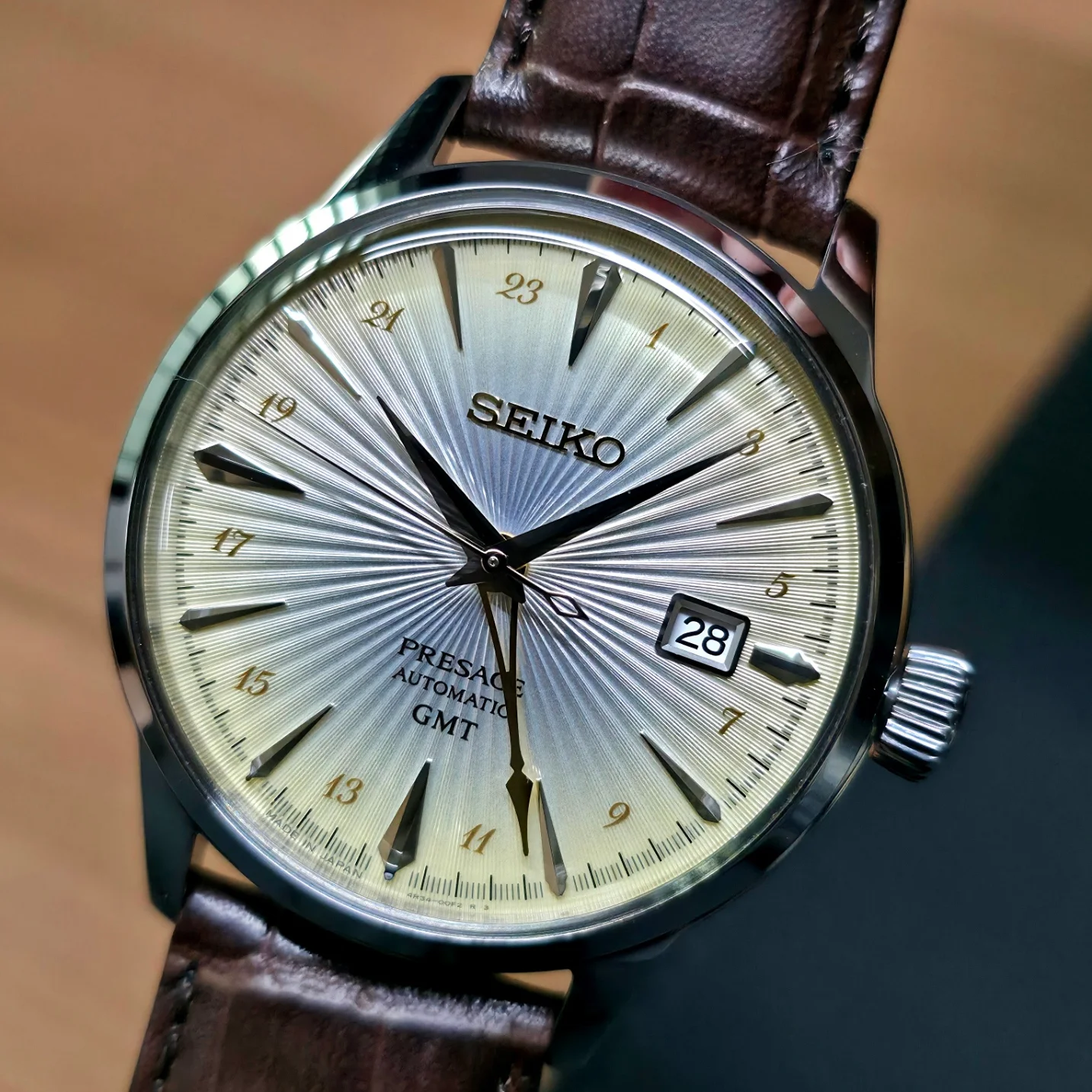 Relógio Seiko Presage Cocktail Time GMT SSK041J1 Acacia